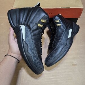 Jordan Black and Gold Athletic Shoes